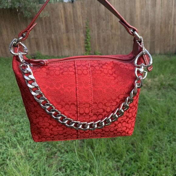Coach Vintage Red Soho Hobo Bag - Picture 15 of 16